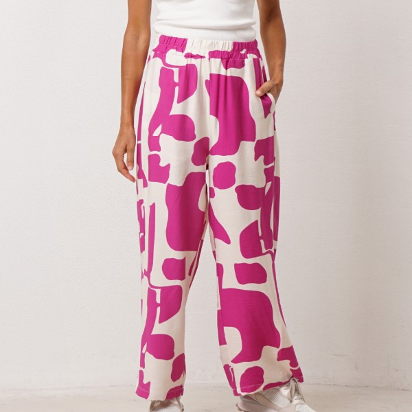 pantalonas estampadas em crepe