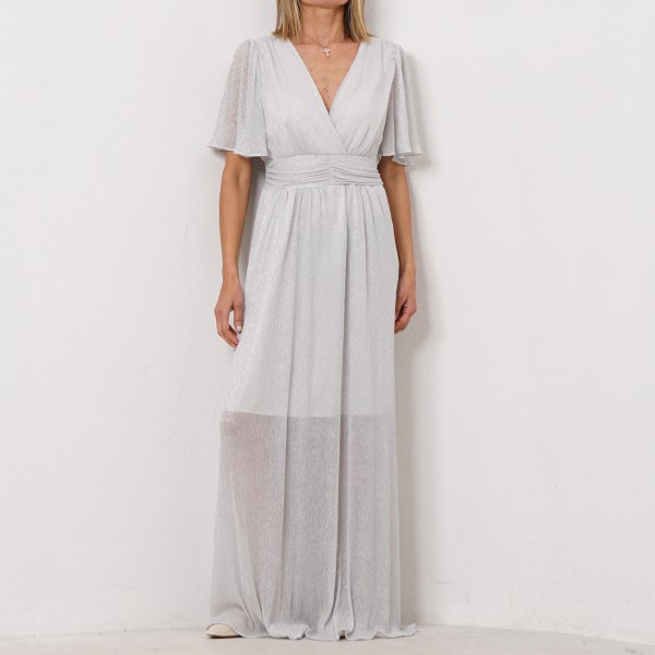 vestido c/ lurex (brilho metálico)