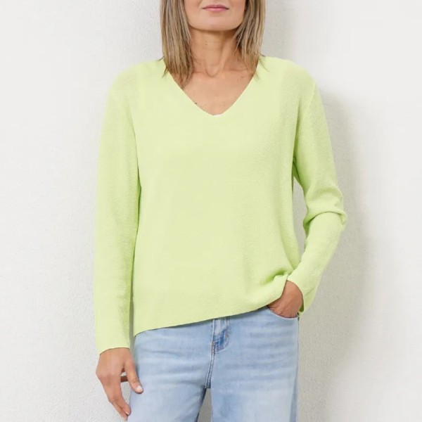 camisola de bico em tricôt (ponto arroz)