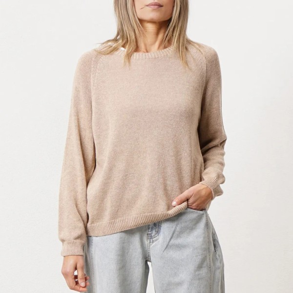camisola em tricôt c/ algodão