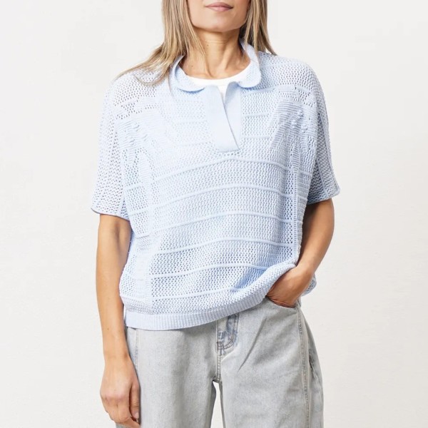blusa em tricôt (jogo aberto) 