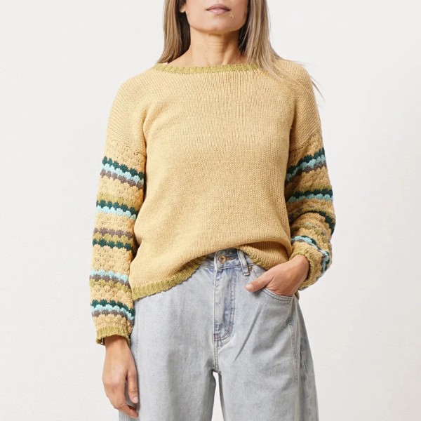 camisola em tricôt jacquard (premium)