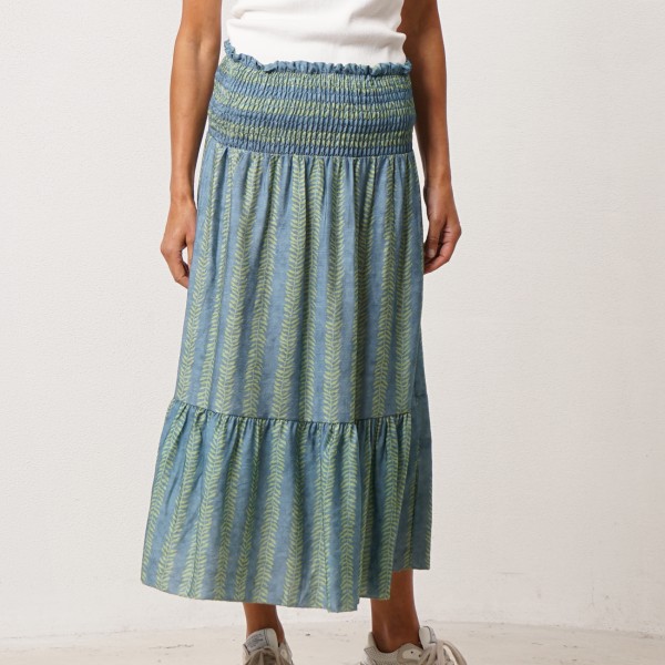 saia estampada c /franzido