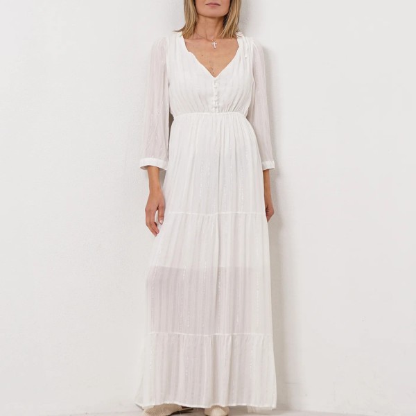 vestido c/ lurex (brilho metálico)