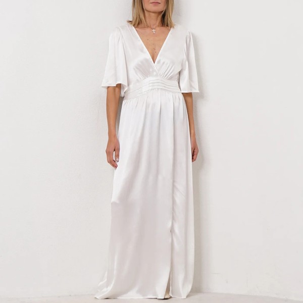 vestido acetinado