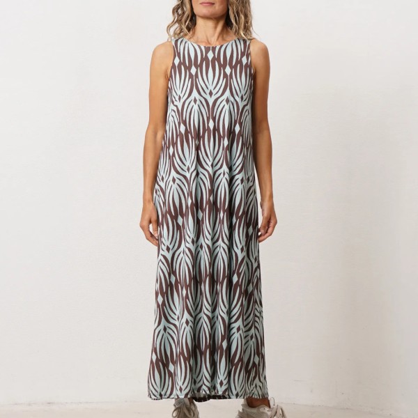 vestido estampado em malha fria