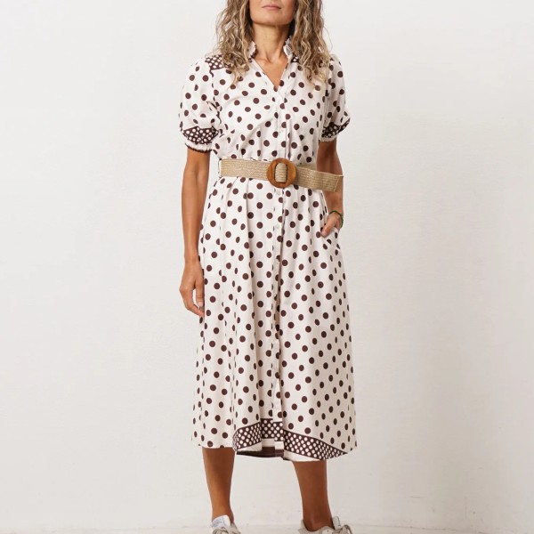 vestido/camiseiro em popelina