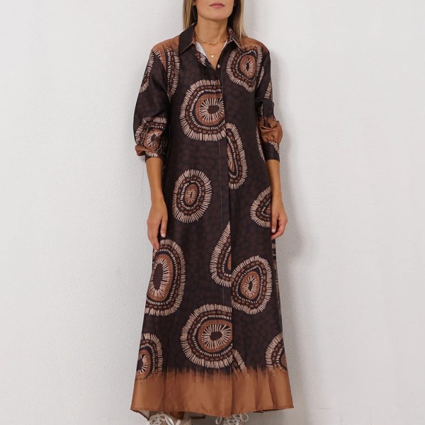 vestido comprido estampado