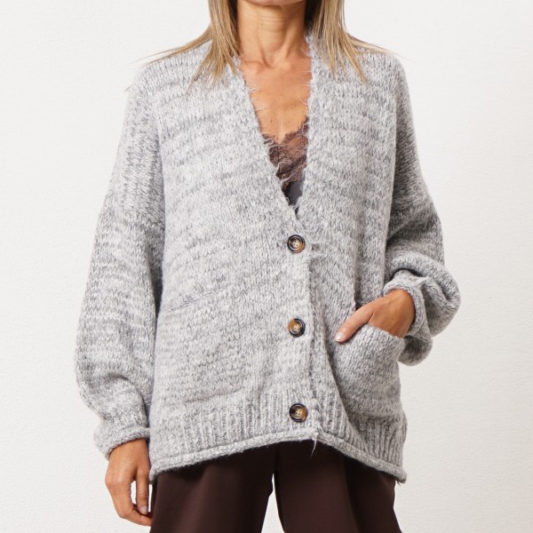 cardigan em tricôt mescla