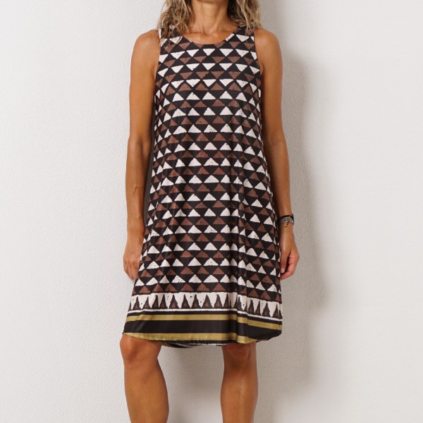 vestido evasé em malha fria