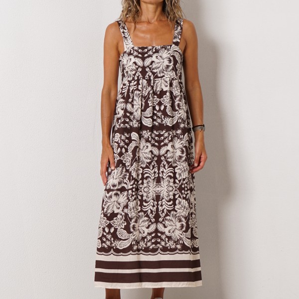 vestido c/ franzidos em crepe