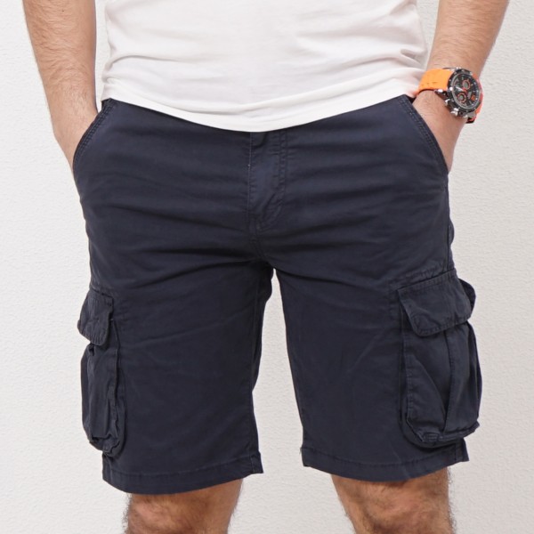 calções de sarja c/ bolsos