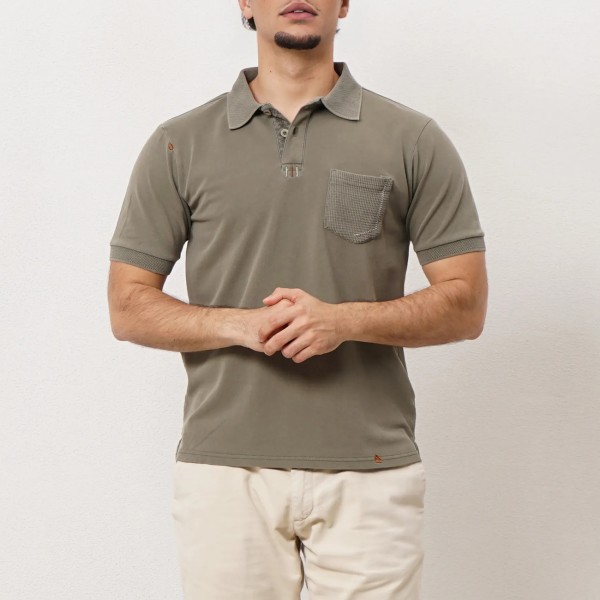 polo em piquet vintage c/ spandex 