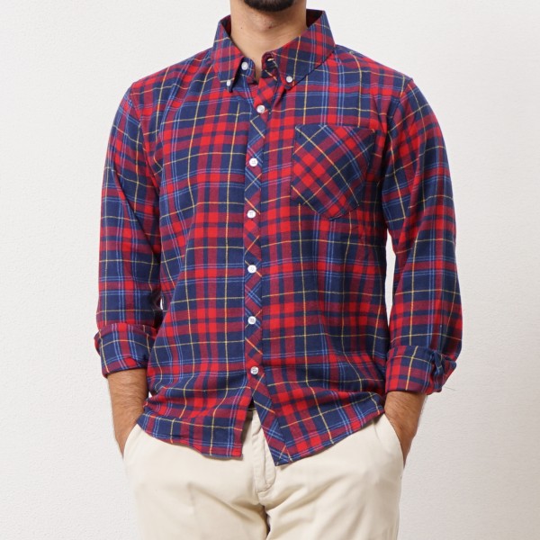 camisa de xadrez em flanela