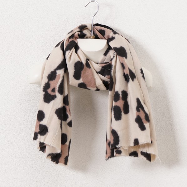echarpe c/ caxemira animal print (toque suave)