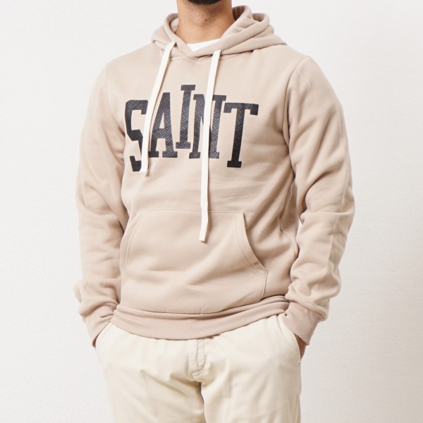 sweat de capuz em felpa c/ estampa