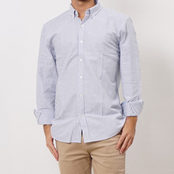 camisa oxford de riscas