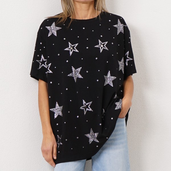 tshirt oversize c/ aplicação de transfers (premium)