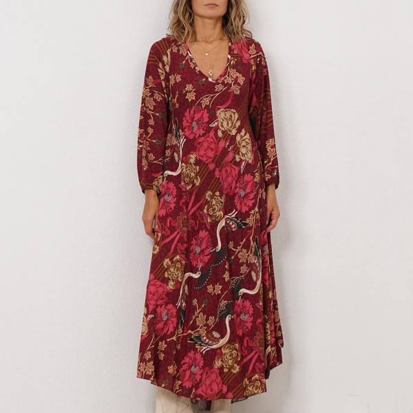 vestido de viscose em godés