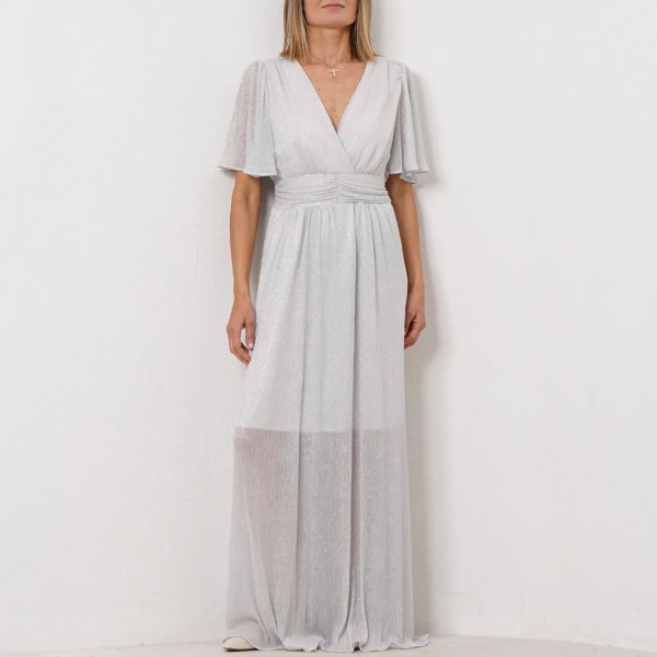vestido c/ lurex (brilho metálico)