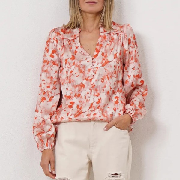 blusa acetinada c/ franzidos