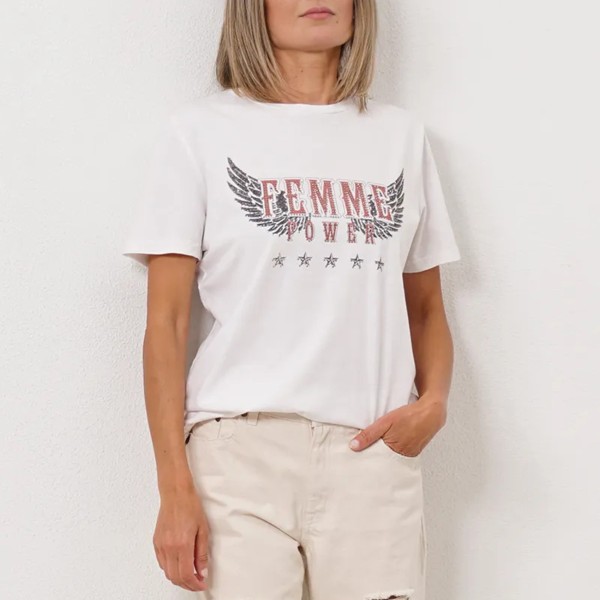 tshirt estampada c/ transfers