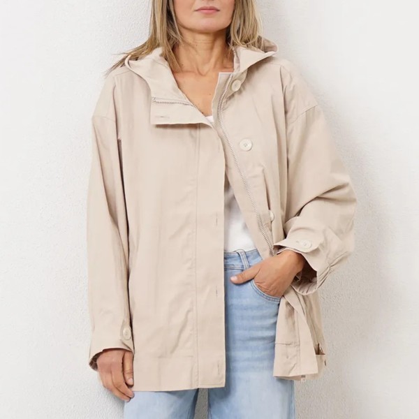 parka oversize em tela de algodão c/ forro 