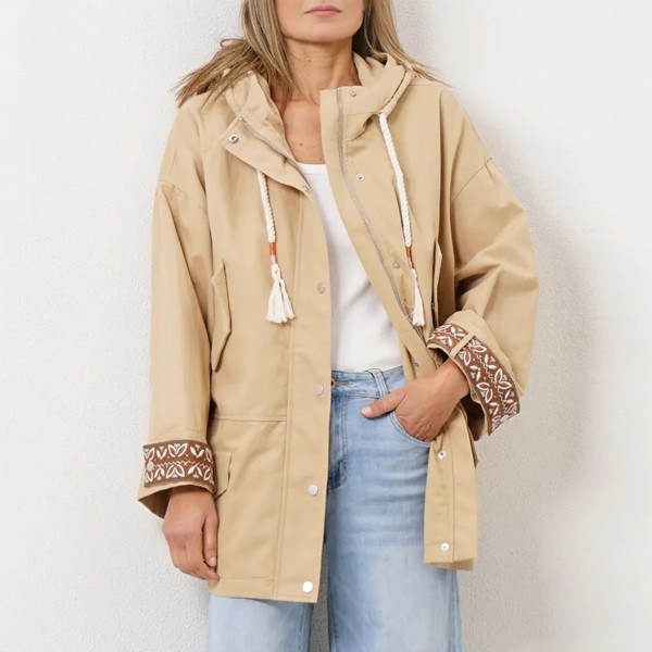parka em tela 100% algodão c/ forro (premium)