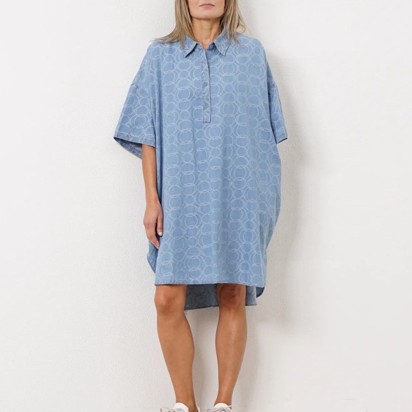 vestido de ganga (falso liso)