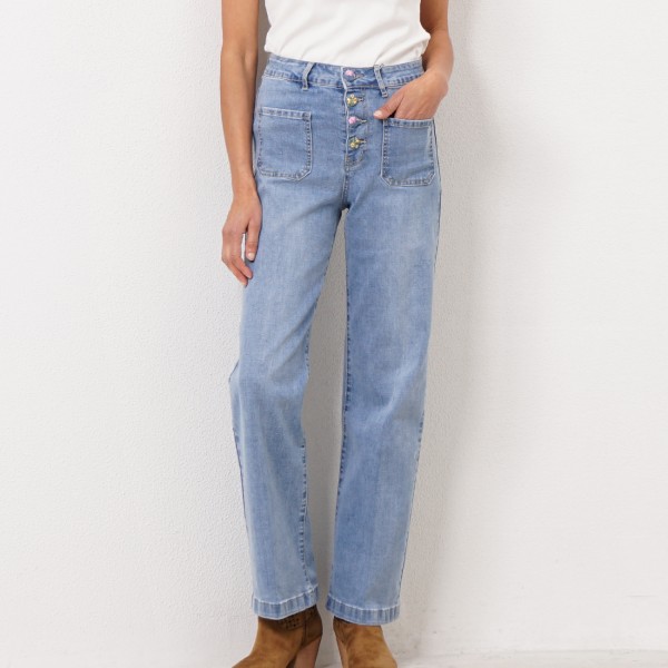 pantalonas de ganga c/ elastano 