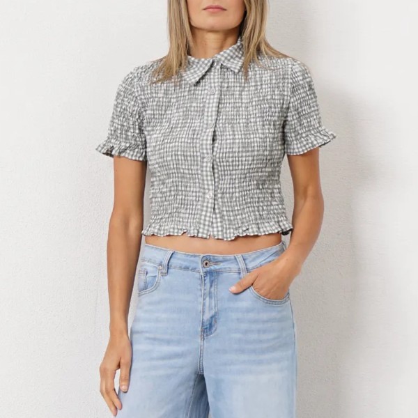 blusa c/ franzidos (favos)