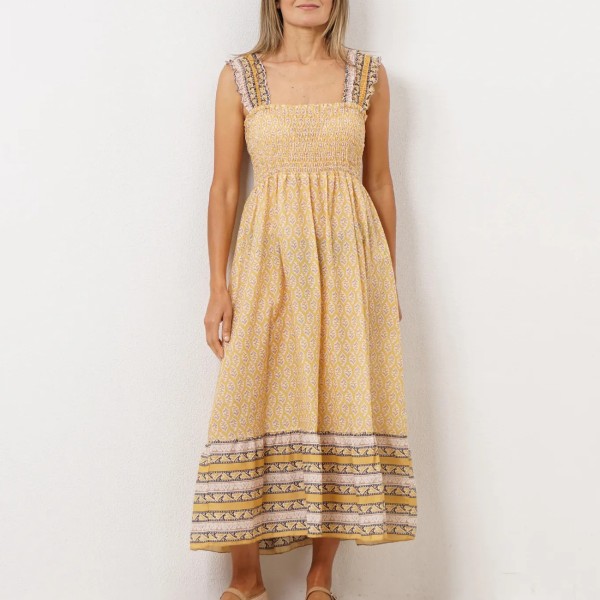 vestido em viscose c/ elásticos
