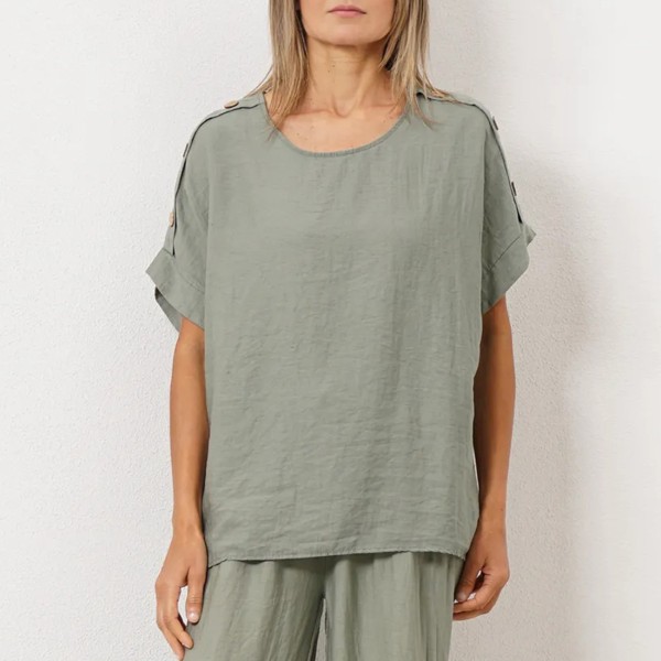 blusa linho c/ tencel
