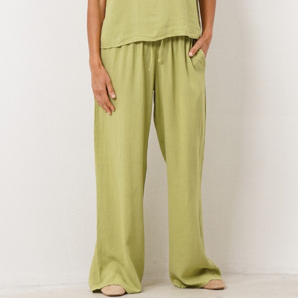pantalonas em linho/viscose