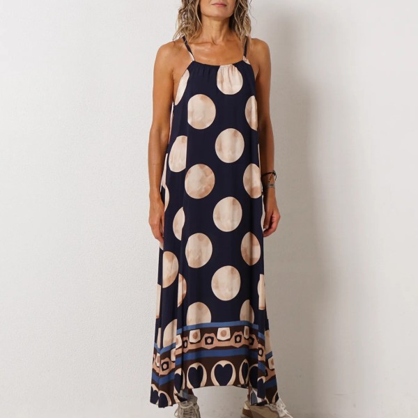 vestido evasé em viscose