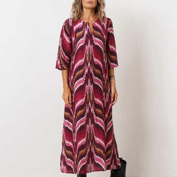 vestido evasé em crepe