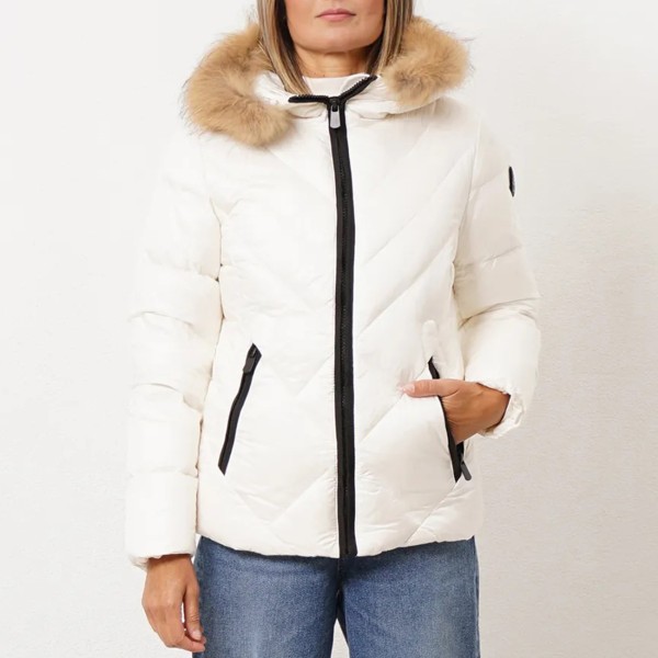 parka de penas c/ pelo natural