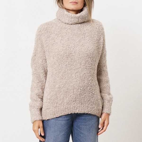 camisola gola alta em tricôt (caraculo) 