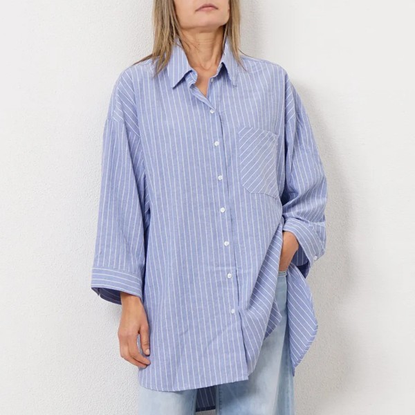 blusa oversized riscas