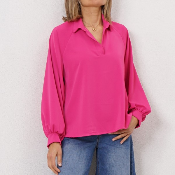 blusa c/ gola de polo