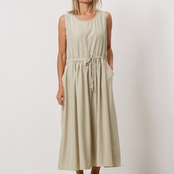 vestido c/ rayon (padrão vichy)