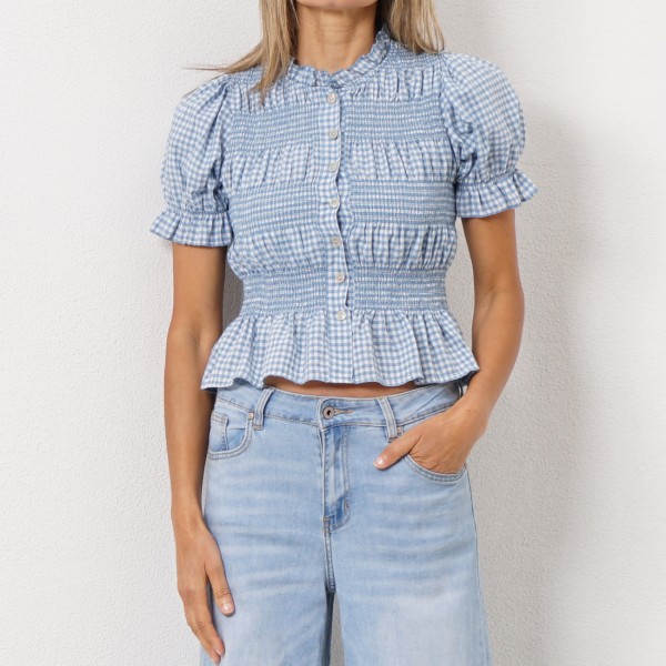 blusa c/ franzidos (favos)