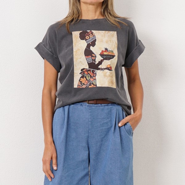 tshirt vintage c/ estampa (c/ elastano)