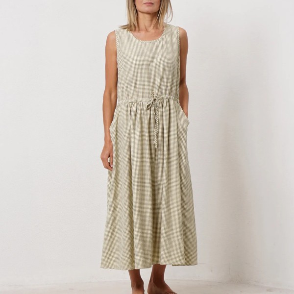 vestido c/ rayon (padrão vichy)
