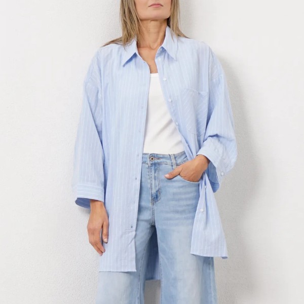 blusa oversized riscas
