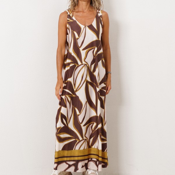 vestido evasé em malha fria