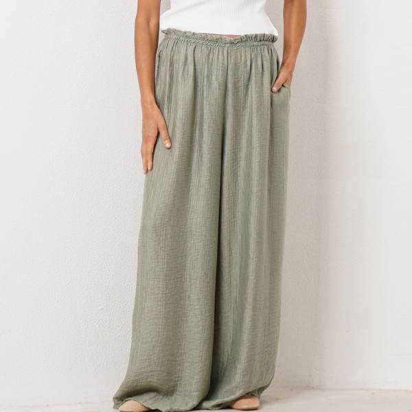 pantalonas em tencel c/ linho