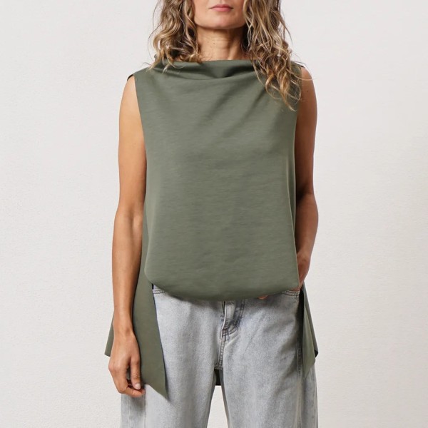 blusa assimétrica em neopreno 
