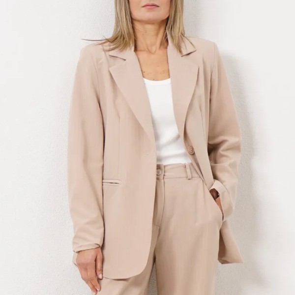 blazer de riscas c/ elastano