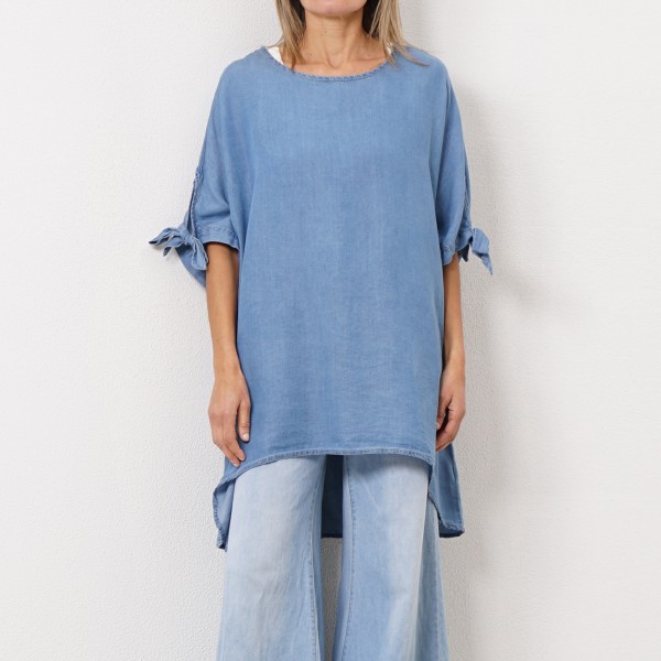 túnica de ganga em tencel